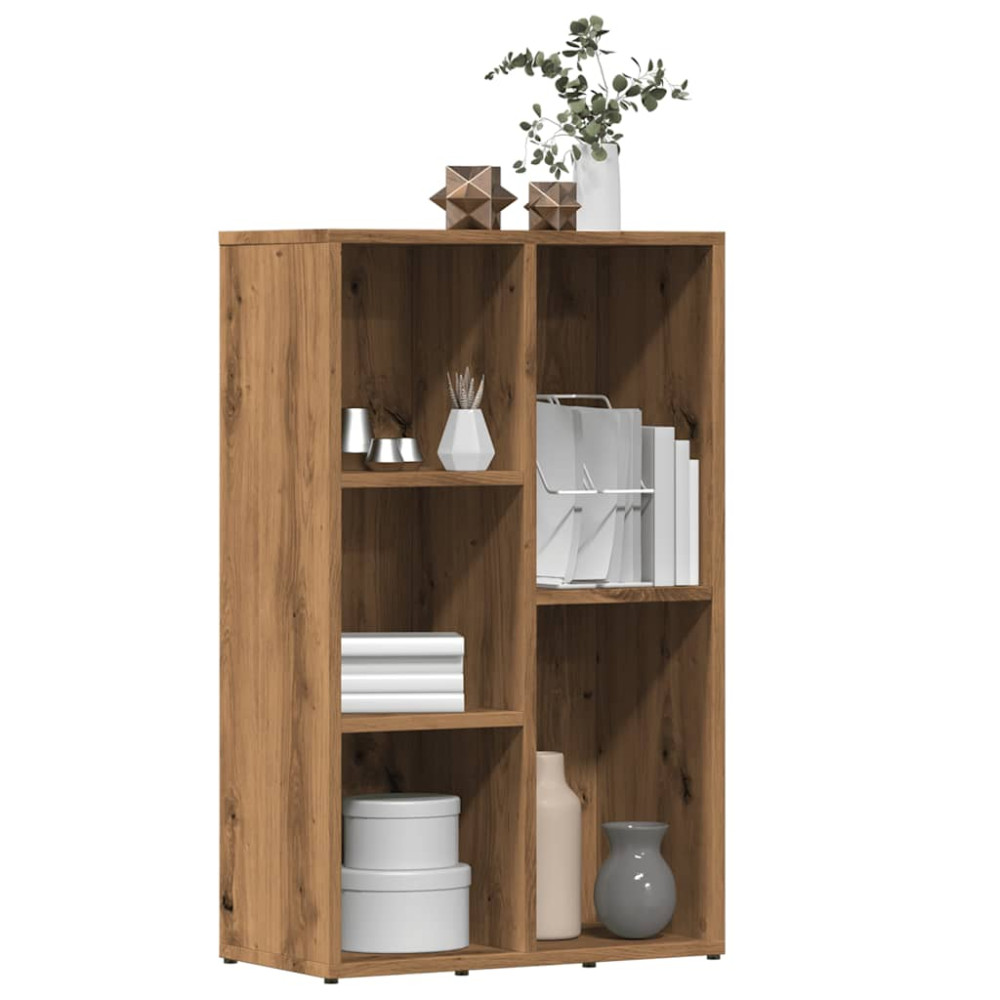 Produktbild för Bokhylla artisan ek 50x25x80 cm konstruerat trä