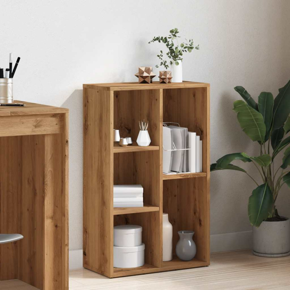Produktbild för Bokhylla artisan ek 50x25x80 cm konstruerat trä