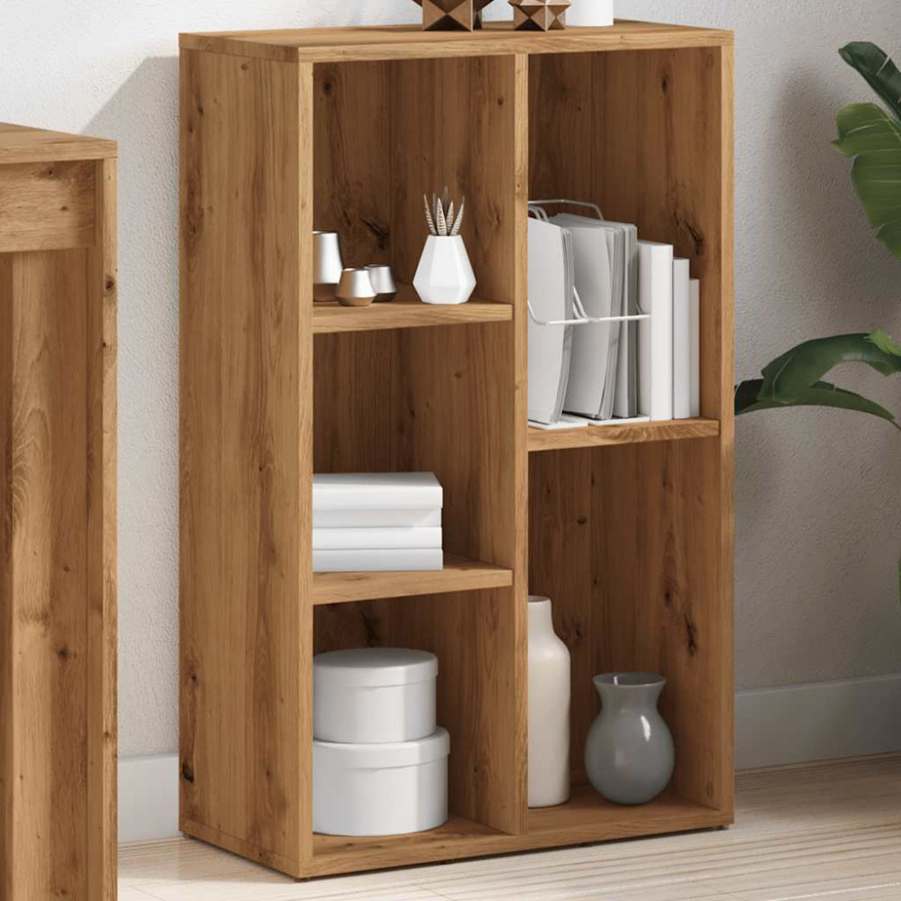 Produktbild för Bokhylla artisan ek 50x25x80 cm konstruerat trä