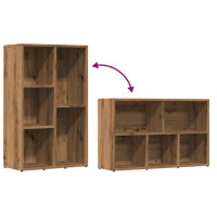 Produktbild för Bokhylla artisan ek 50x25x80 cm konstruerat trä