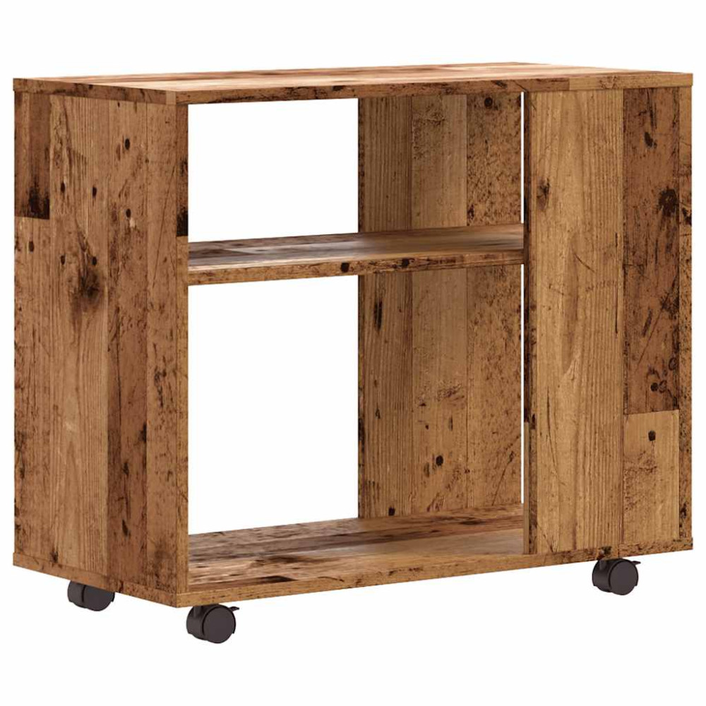 Produktbild för Sidobord åldrat trä 70x35x55 cm konstruerat trä