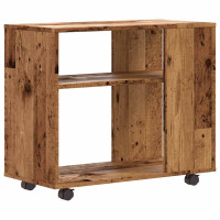 Produktbild för Sidobord åldrat trä 70x35x55 cm konstruerat trä