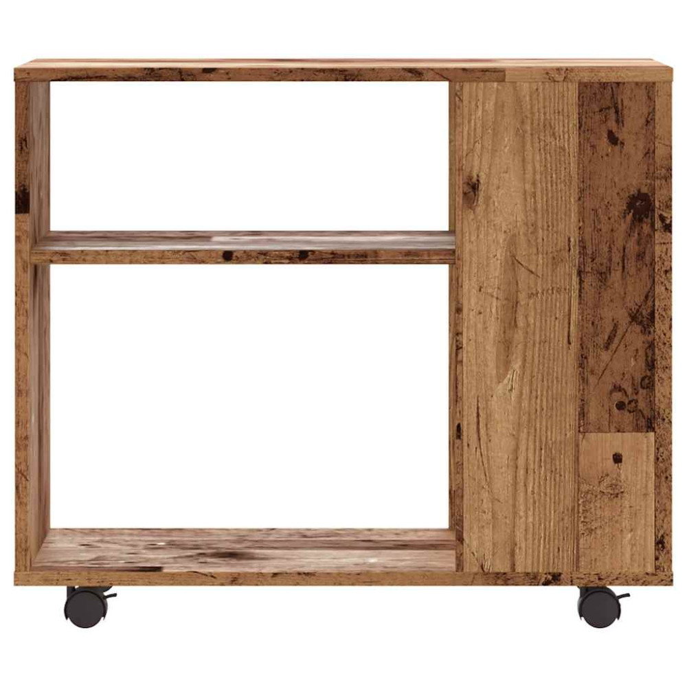 Produktbild för Sidobord åldrat trä 70x35x55 cm konstruerat trä