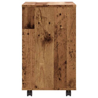 Produktbild för Sidobord åldrat trä 70x35x55 cm konstruerat trä