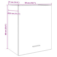 Produktbild för Väggskåp betonggrå 50x31x60 cm konstruerat trä