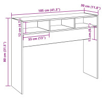 Produktbild för Konsolbord åldrat trä 105x30x80 cm konstruerat trä