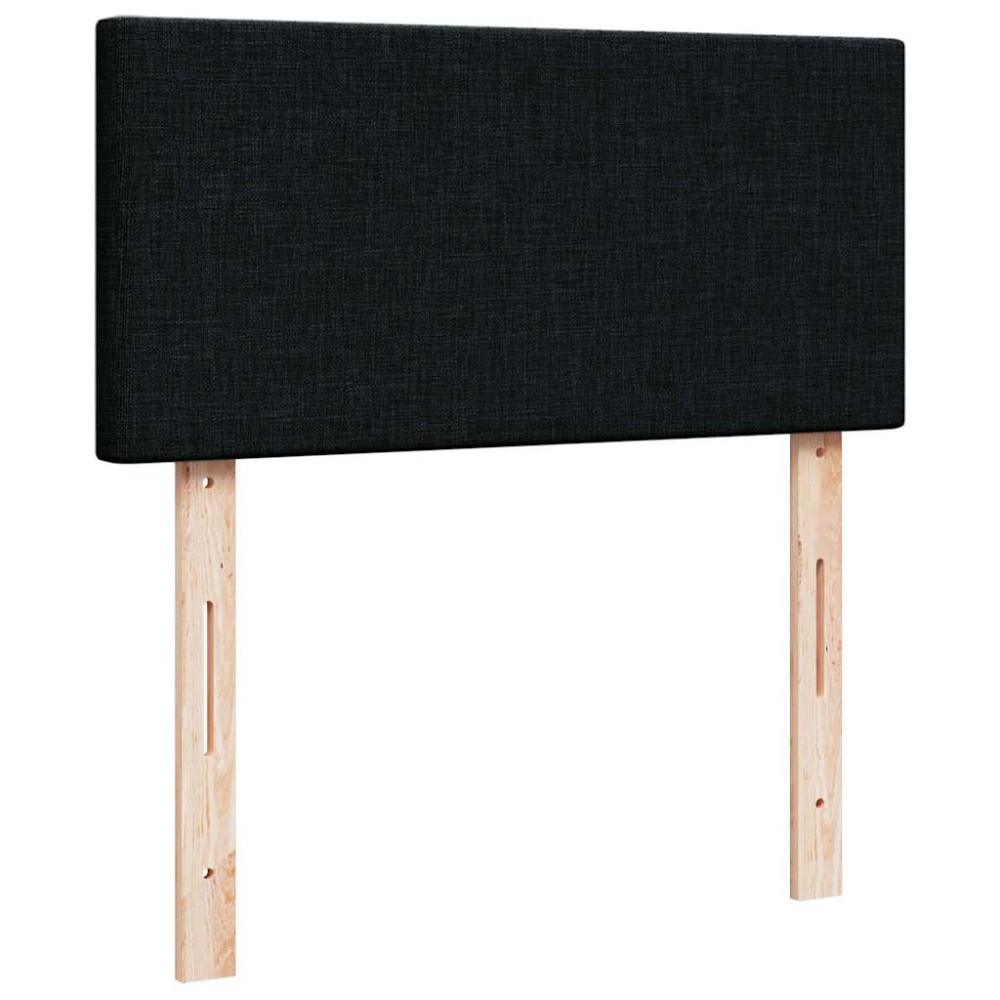 Produktbild för Ottoman säng med madrass svart 100x200 cm tyg