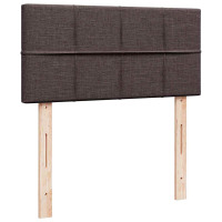 Produktbild för Ottoman sängram med madrass mörkbrun 80x200 cm tyg