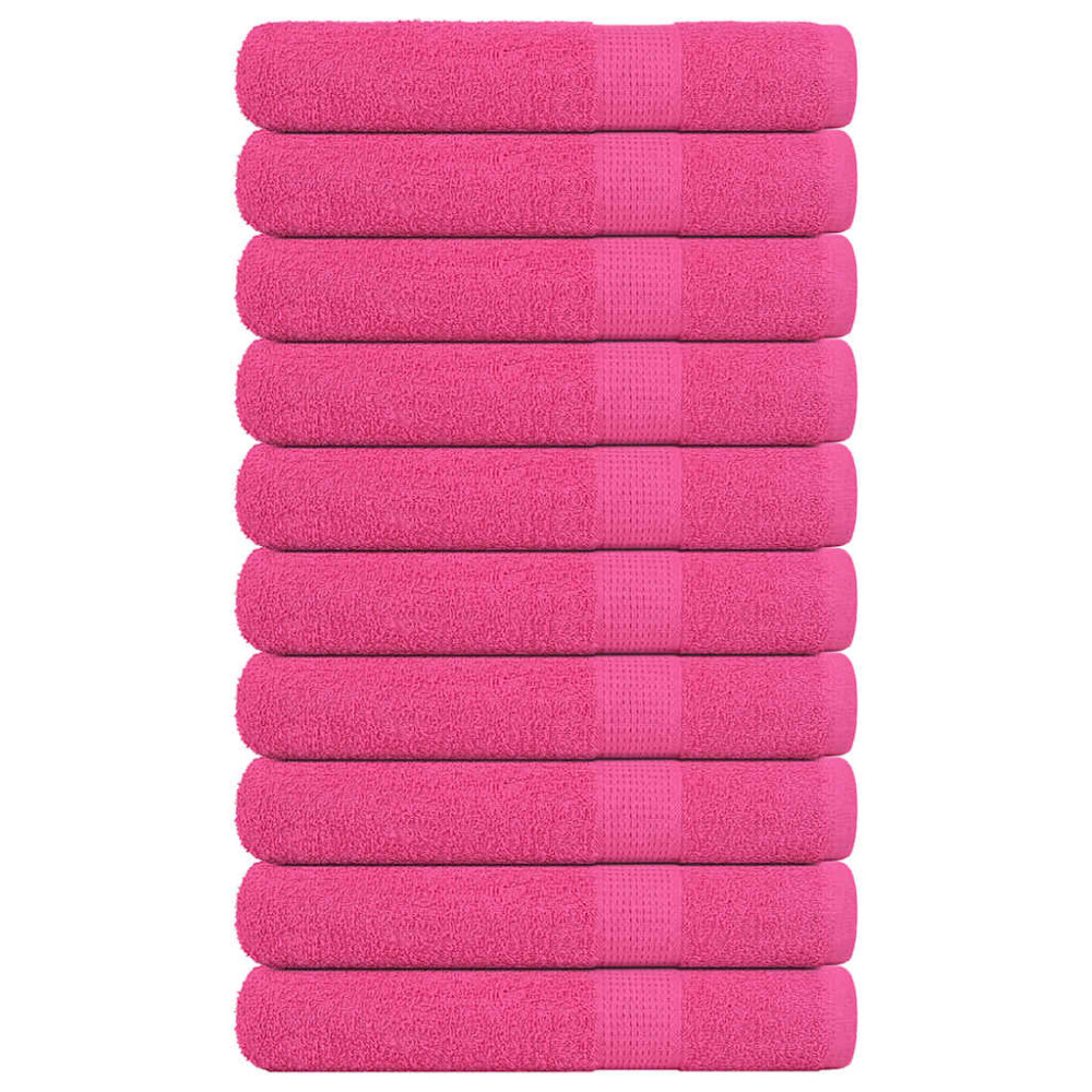 Produktbild för Bastuhanddukar FROGN 10 st rosa 80x200 cm 360 gsm