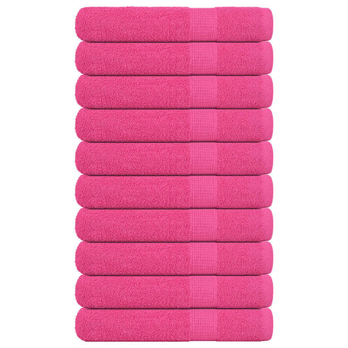 vidaXL Bastuhanddukar FROGN 10 st rosa 80x200 cm 360 gsm