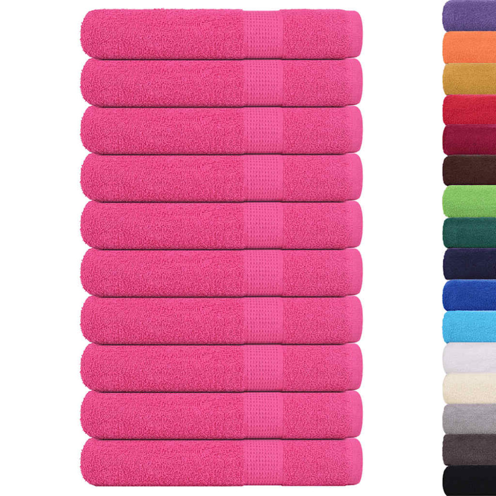 Produktbild för Bastuhanddukar FROGN 10 st rosa 80x200 cm 360 gsm