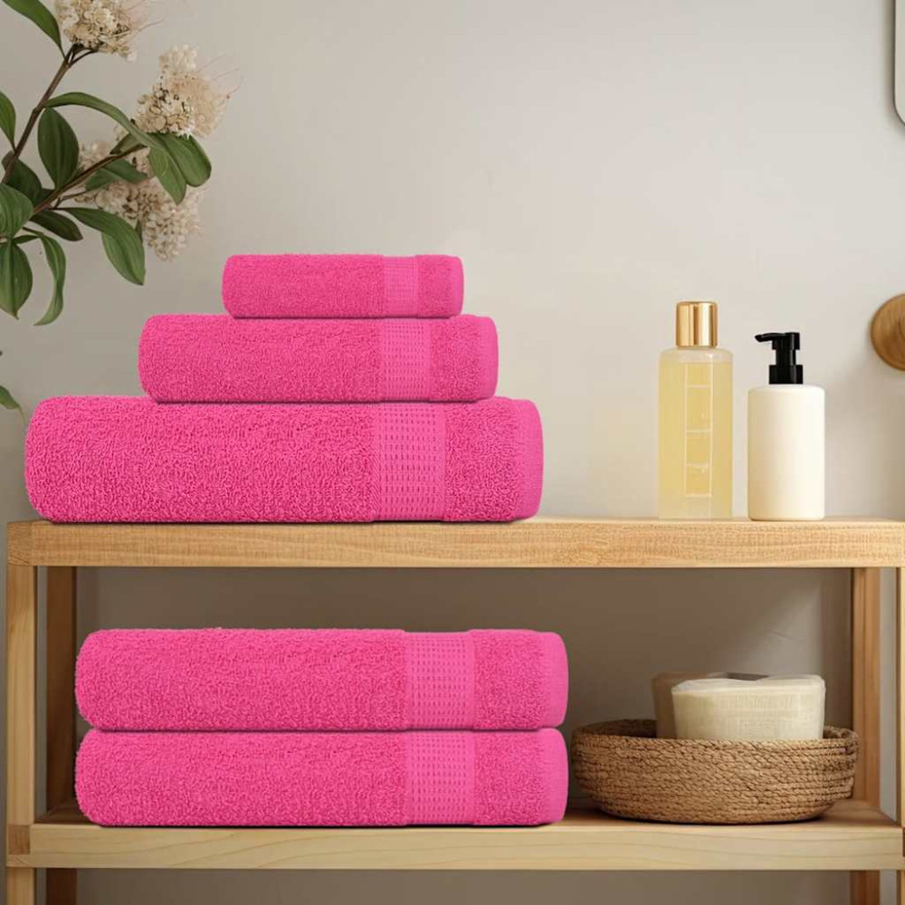 Produktbild för Bastuhanddukar FROGN 10 st rosa 80x200 cm 360 gsm