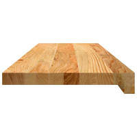 Produktbild för Trappstegsmattor 4 pcs ljusbrun 80x30x2 cm massiv ek