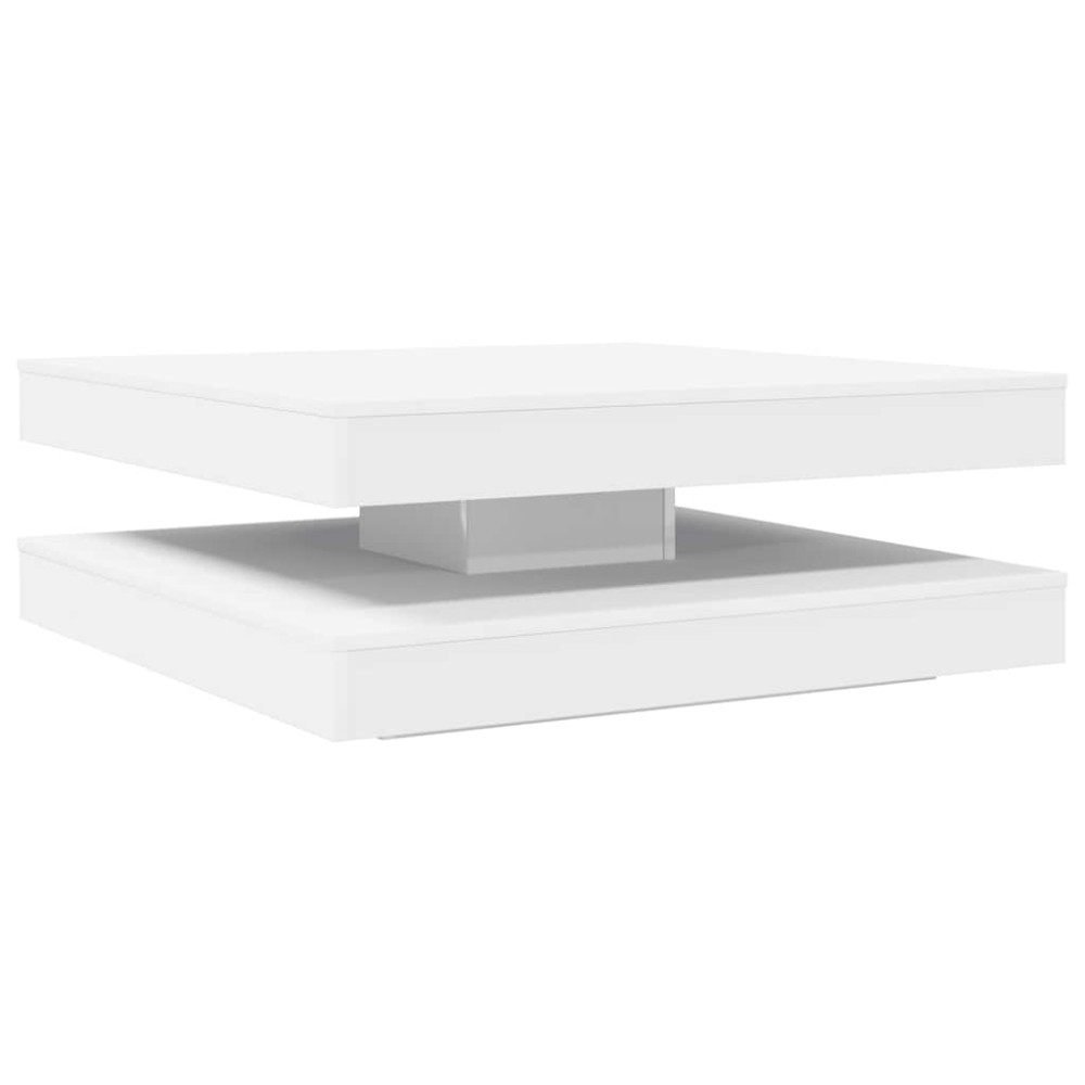 Produktbild för Soffbord 360 grader vridbart vit 90x90x34,5 cm