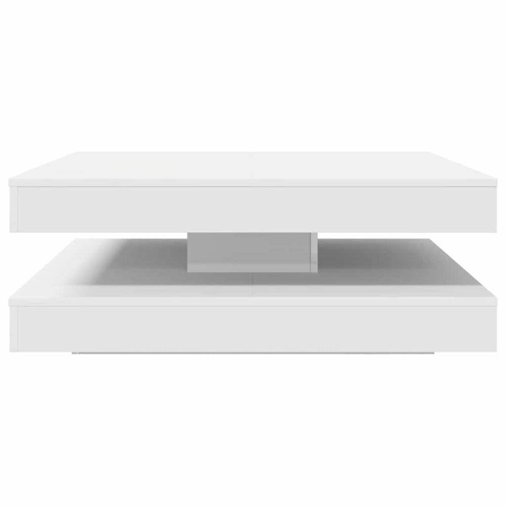 Produktbild för Soffbord 360 grader vridbart vit 90x90x34,5 cm