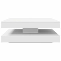 Produktbild för Soffbord 360 grader vridbart vit 90x90x34,5 cm
