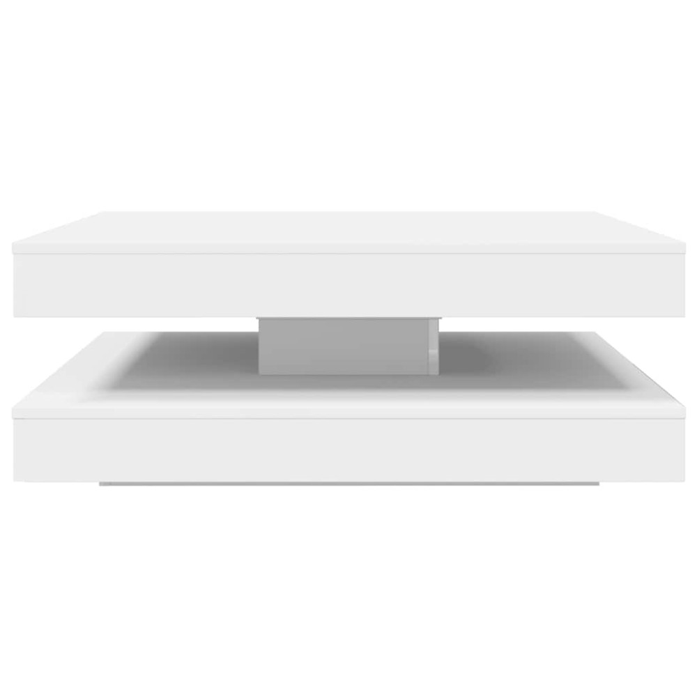 Produktbild för Soffbord 360 grader vridbart vit 90x90x34,5 cm