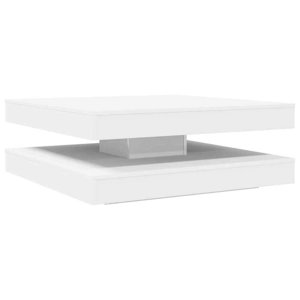 Produktbild för Soffbord 360 grader vridbart vit 90x90x34,5 cm