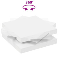 Produktbild för Soffbord 360 grader vridbart vit 90x90x34,5 cm
