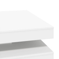 Produktbild för Soffbord 360 grader vridbart vit 90x90x34,5 cm
