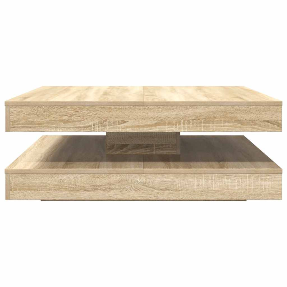 Produktbild för Soffbord 360 grader vridbart sonoma-ek 90x90x34,5 cm