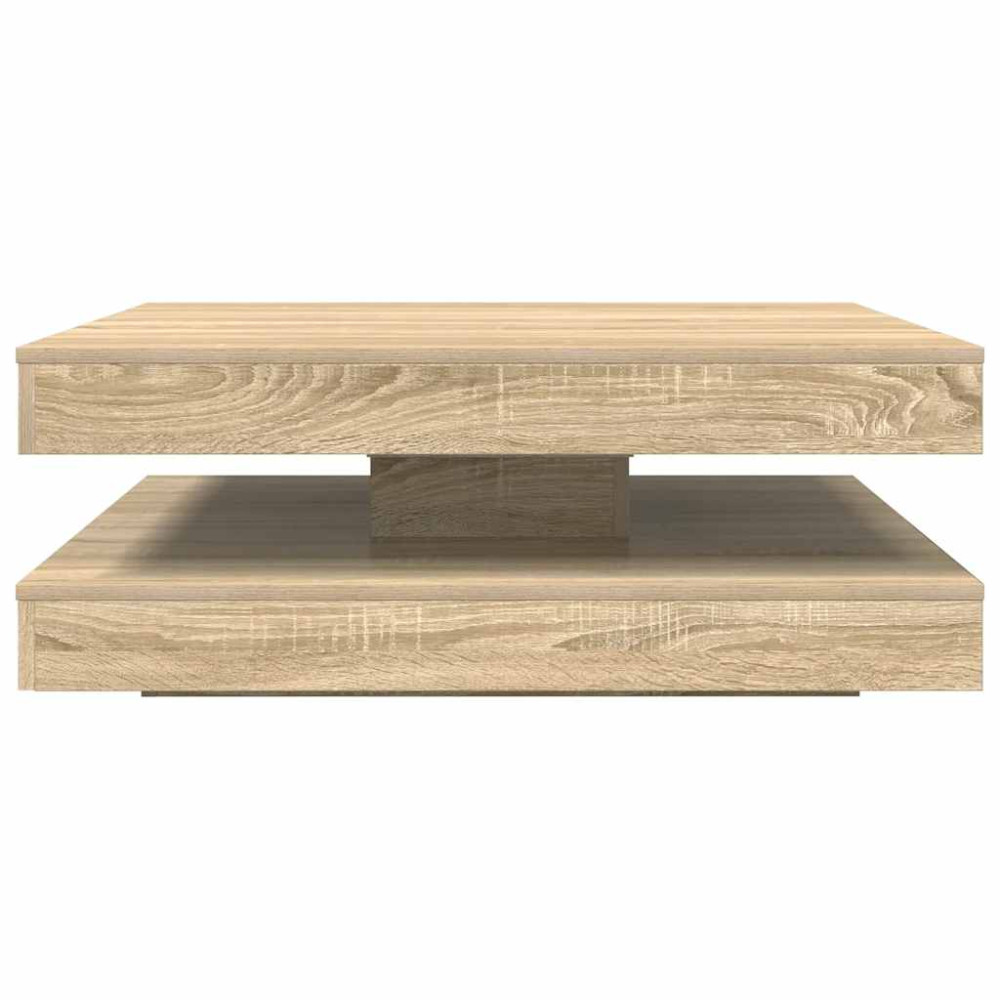 Produktbild för Soffbord 360 grader vridbart sonoma-ek 90x90x34,5 cm
