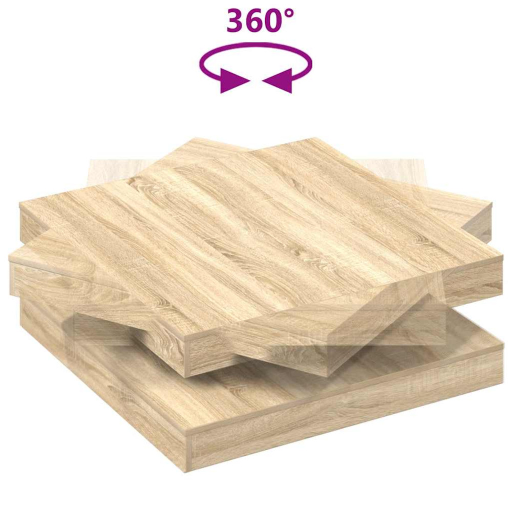 Produktbild för Soffbord 360 grader vridbart sonoma-ek 90x90x34,5 cm