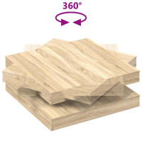 Produktbild för Soffbord 360 grader vridbart sonoma-ek 90x90x34,5 cm