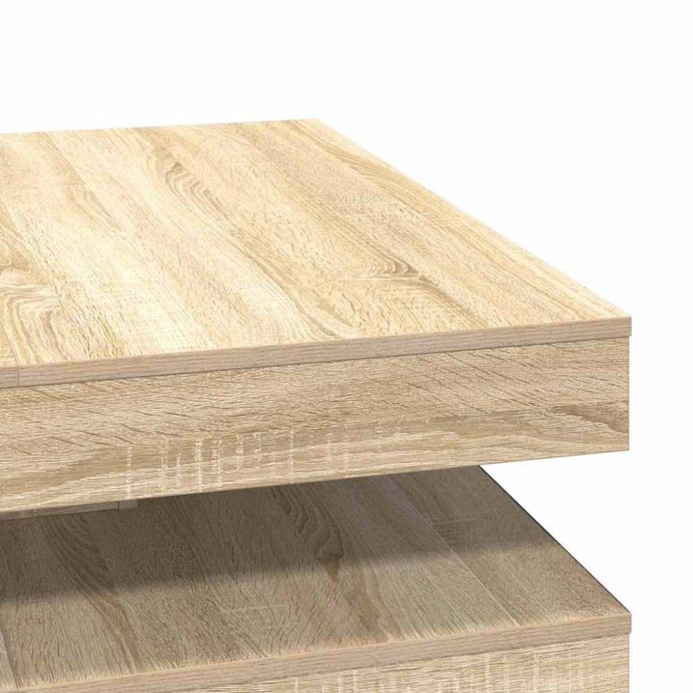 Produktbild för Soffbord 360 grader vridbart sonoma-ek 90x90x34,5 cm