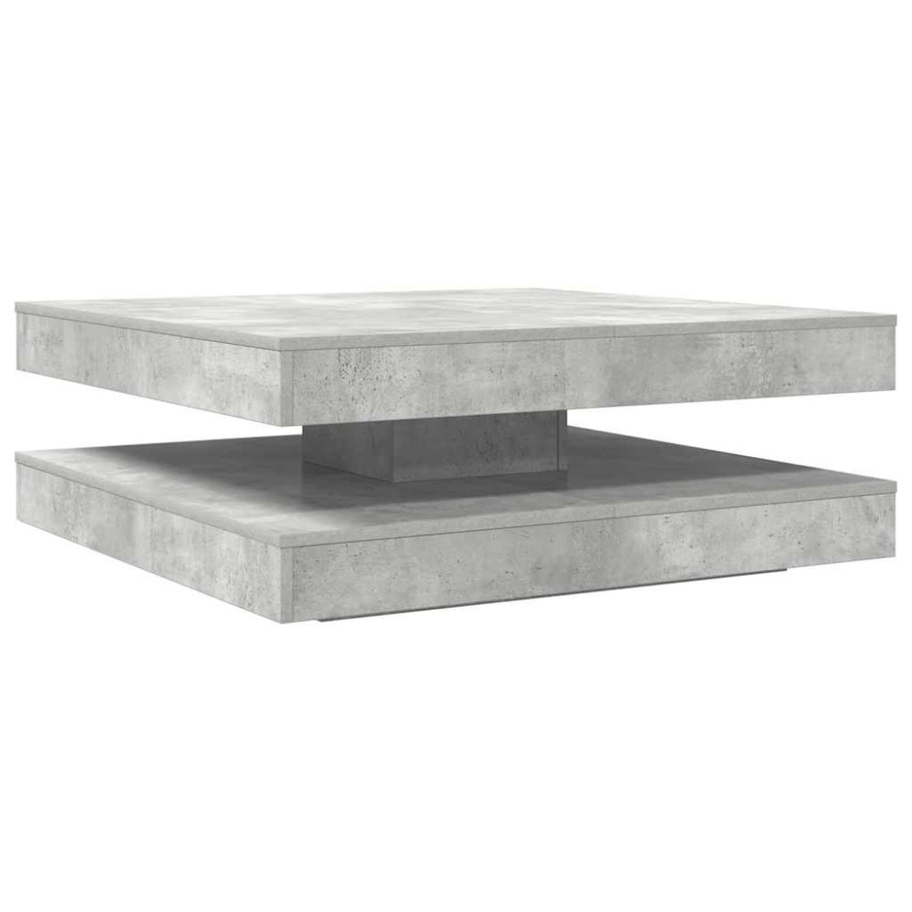 Produktbild för Soffbord 360 grader vridbart betonggrå 90x90x34,5 cm