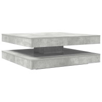 Produktbild för Soffbord 360 grader vridbart betonggrå 90x90x34,5 cm