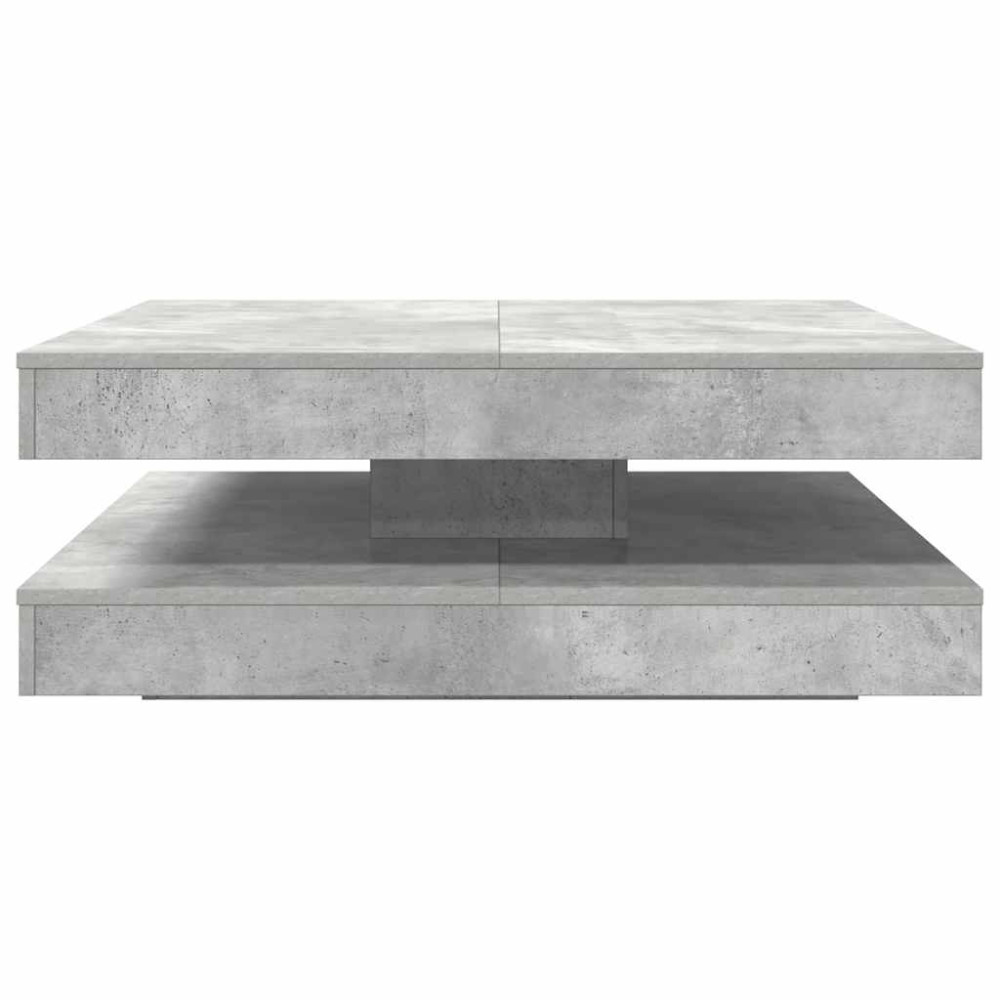 Produktbild för Soffbord 360 grader vridbart betonggrå 90x90x34,5 cm