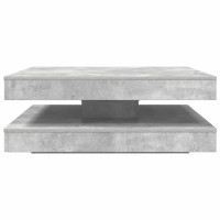 Produktbild för Soffbord 360 grader vridbart betonggrå 90x90x34,5 cm