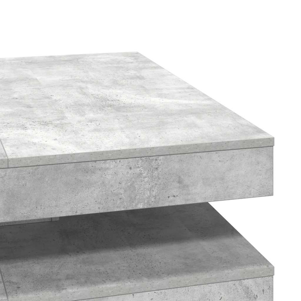 Produktbild för Soffbord 360 grader vridbart betonggrå 90x90x34,5 cm