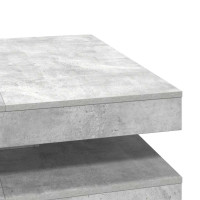 Produktbild för Soffbord 360 grader vridbart betonggrå 90x90x34,5 cm