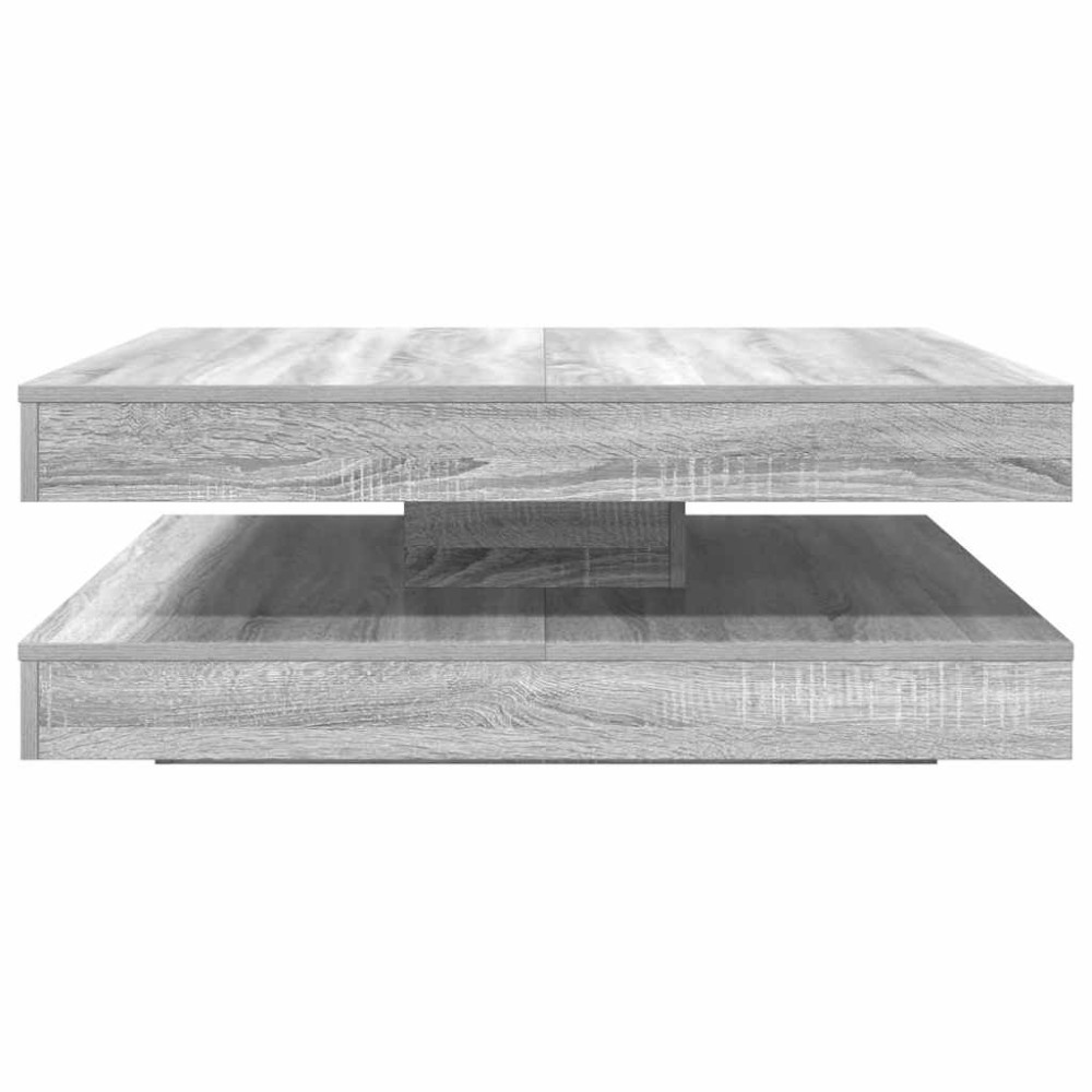 Produktbild för Soffbord 360 grader vridbart grå sonoma 90x90x34,5 cm