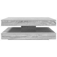 Produktbild för Soffbord 360 grader vridbart grå sonoma 90x90x34,5 cm