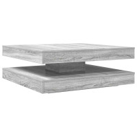 Produktbild för Soffbord 360 grader vridbart grå sonoma 90x90x34,5 cm