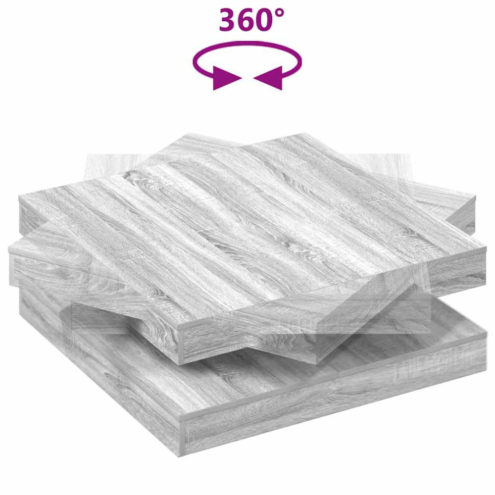 Produktbild för Soffbord 360 grader vridbart grå sonoma 90x90x34,5 cm