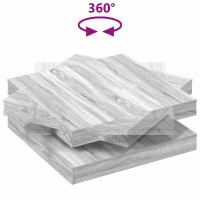 Produktbild för Soffbord 360 grader vridbart grå sonoma 90x90x34,5 cm