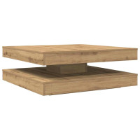 Produktbild för Soffbord 360 grader vridbart artisan ek 90x90x34,5 cm