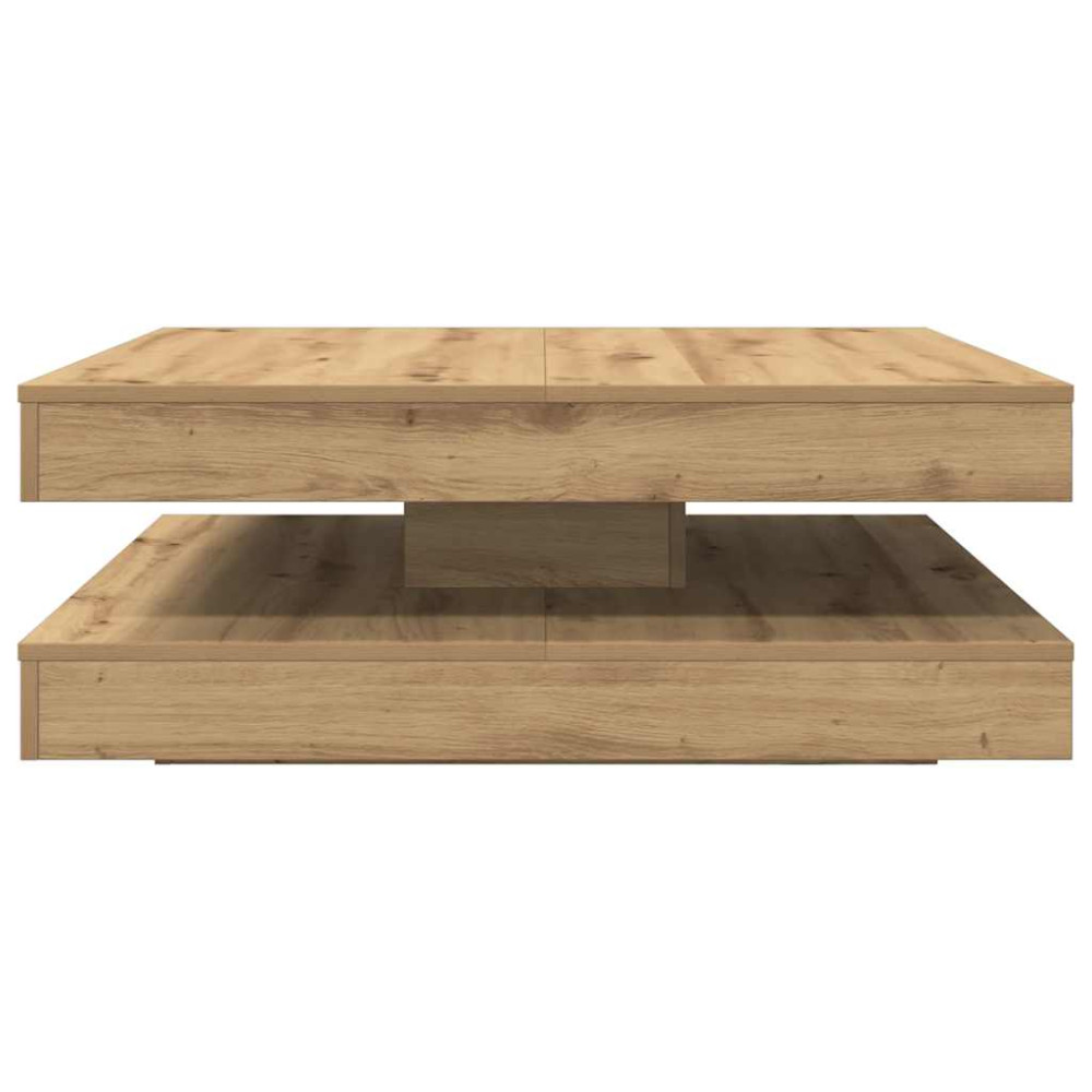 Produktbild för Soffbord 360 grader vridbart artisan ek 90x90x34,5 cm