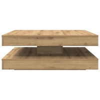 Produktbild för Soffbord 360 grader vridbart artisan ek 90x90x34,5 cm