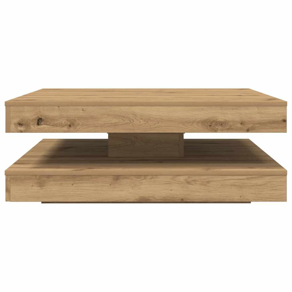 Produktbild för Soffbord 360 grader vridbart artisan ek 90x90x34,5 cm