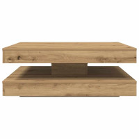 Produktbild för Soffbord 360 grader vridbart artisan ek 90x90x34,5 cm