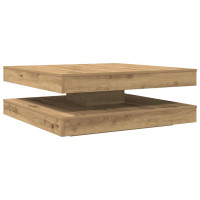 Produktbild för Soffbord 360 grader vridbart artisan ek 90x90x34,5 cm