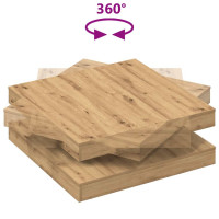 Produktbild för Soffbord 360 grader vridbart artisan ek 90x90x34,5 cm