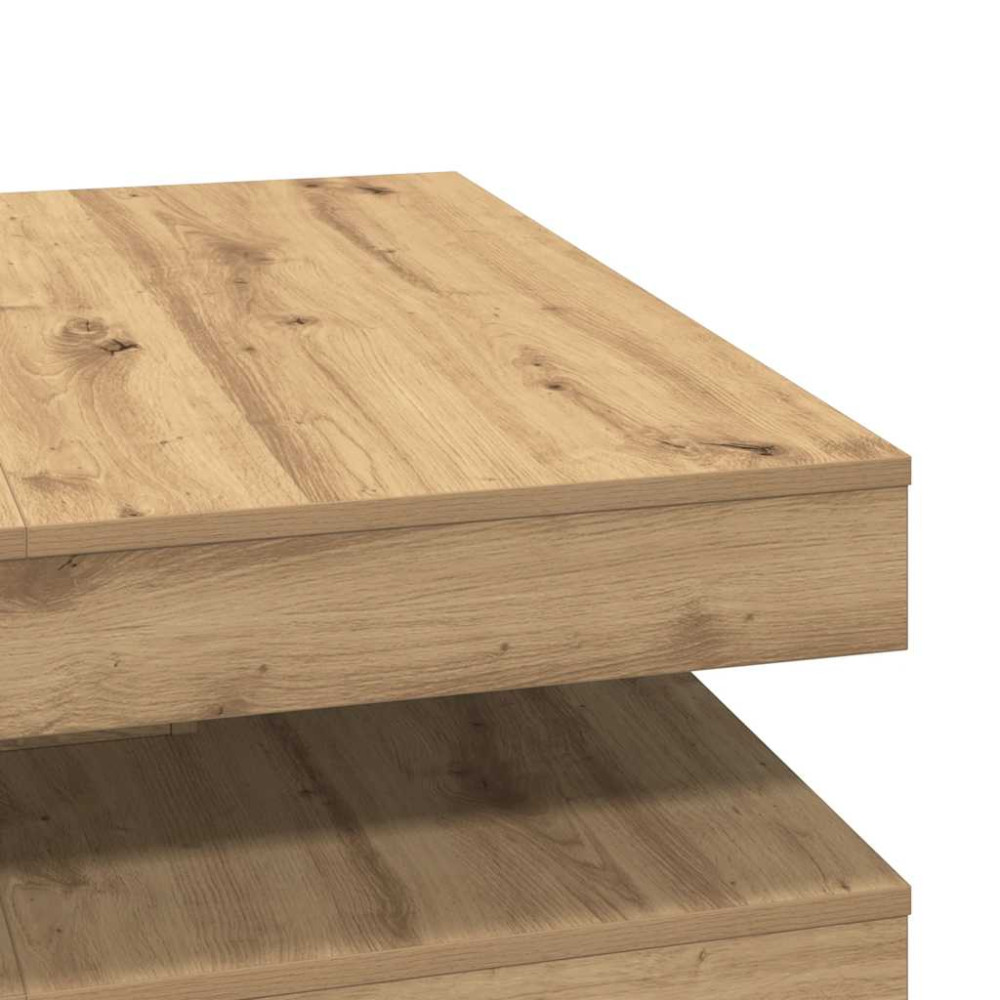 Produktbild för Soffbord 360 grader vridbart artisan ek 90x90x34,5 cm