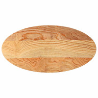 Produktbild för Bordsskiva ljusbrun 100x50x2 cm massiv ek oval