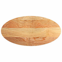 Produktbild för Bordsskiva ljusbrun 120x60x2 cm massiv ek oval